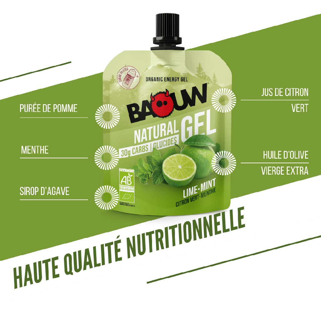 Gel Énergétique BAOUW BIO Citron Vert/Menthe (85g)