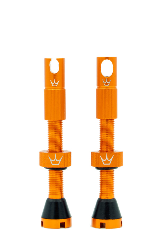 PEATY'S x Chris King MK2 Presta 60 mm slanglösa ventiler (x2) Orange