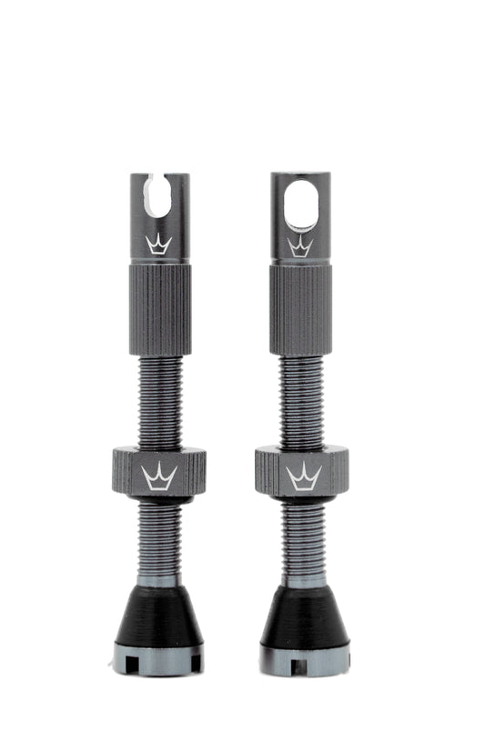 PEATY'S x Chris King MK2 Presta 60 mm slanglösa ventiler (x2) Grå