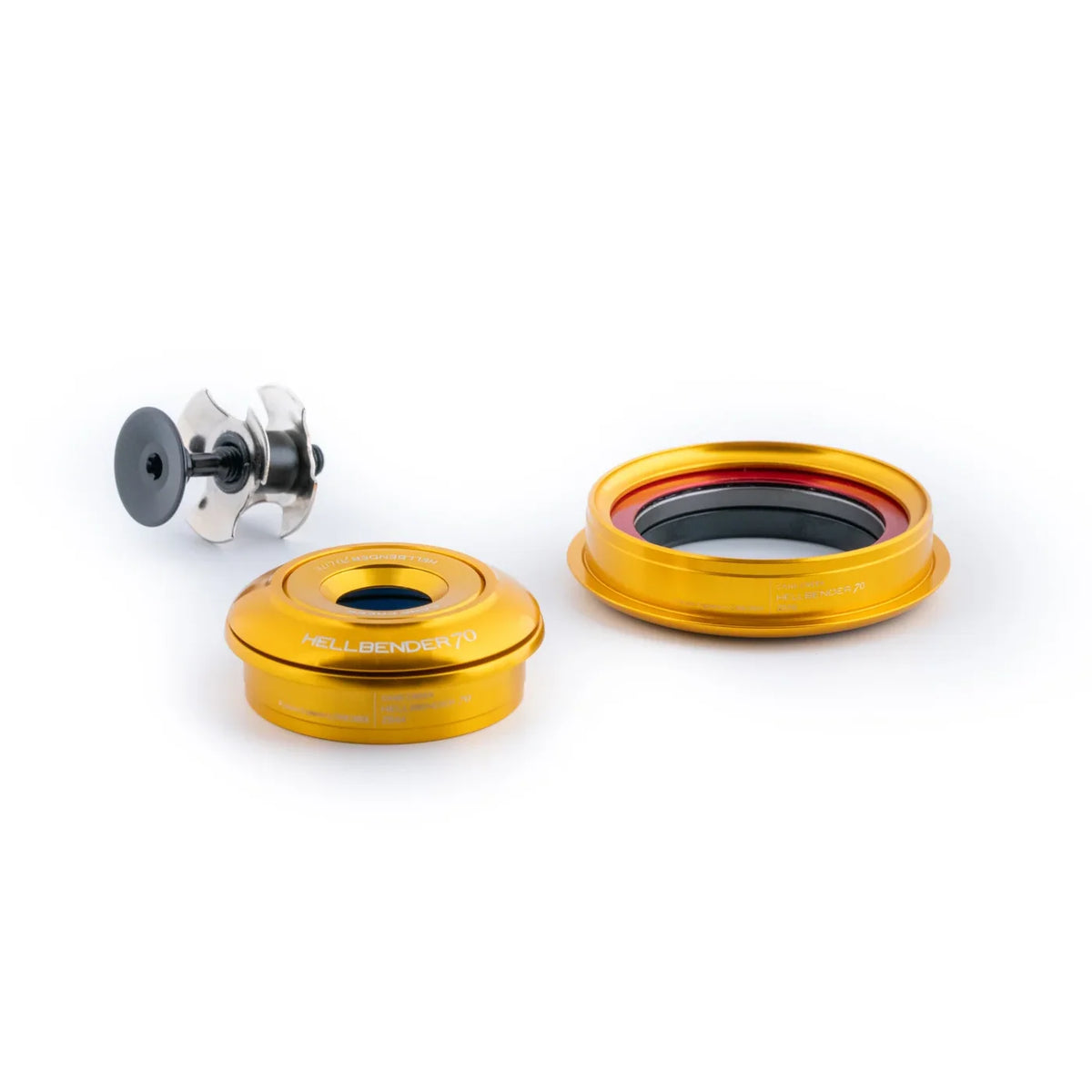 Jeu de Direction Semi-Intégré Conique CANE CREEK Hellbender 70 Lite 1"1/8-1.5" ZS44/ZS56 Or