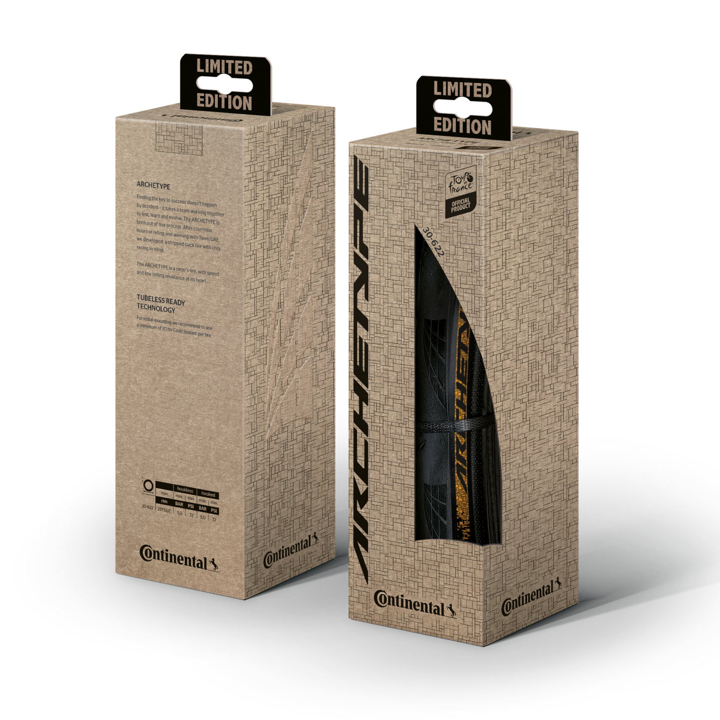 CONTINENTAL ARCHETYPE TDF 2025 700x30c Tubeless Ready Black-däck - begränsad upplaga