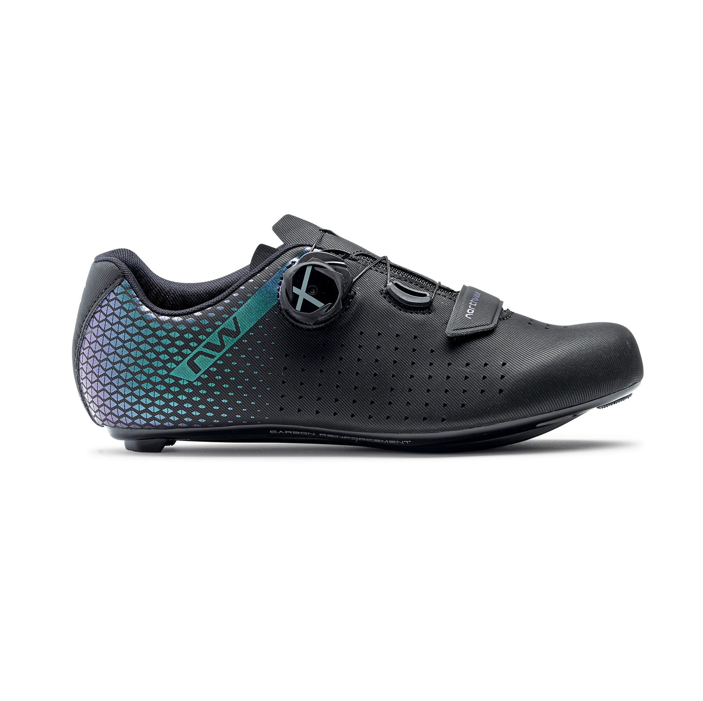 Dámská silniční obuv NORTHWAVE CORE PLUS 2 Black/Iridescent