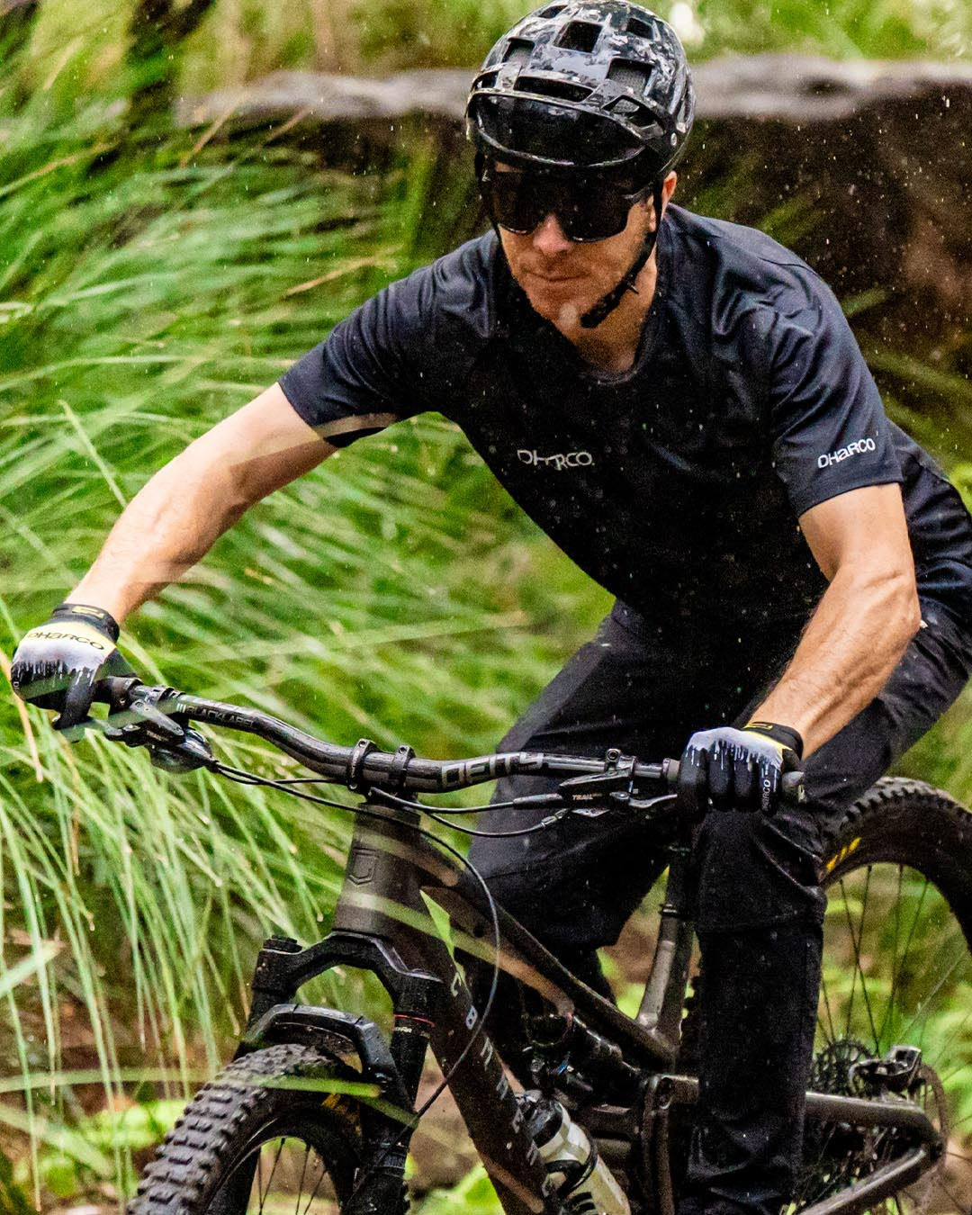 DHARCO RACE ACID RAIN Rękawice czarny/żółty