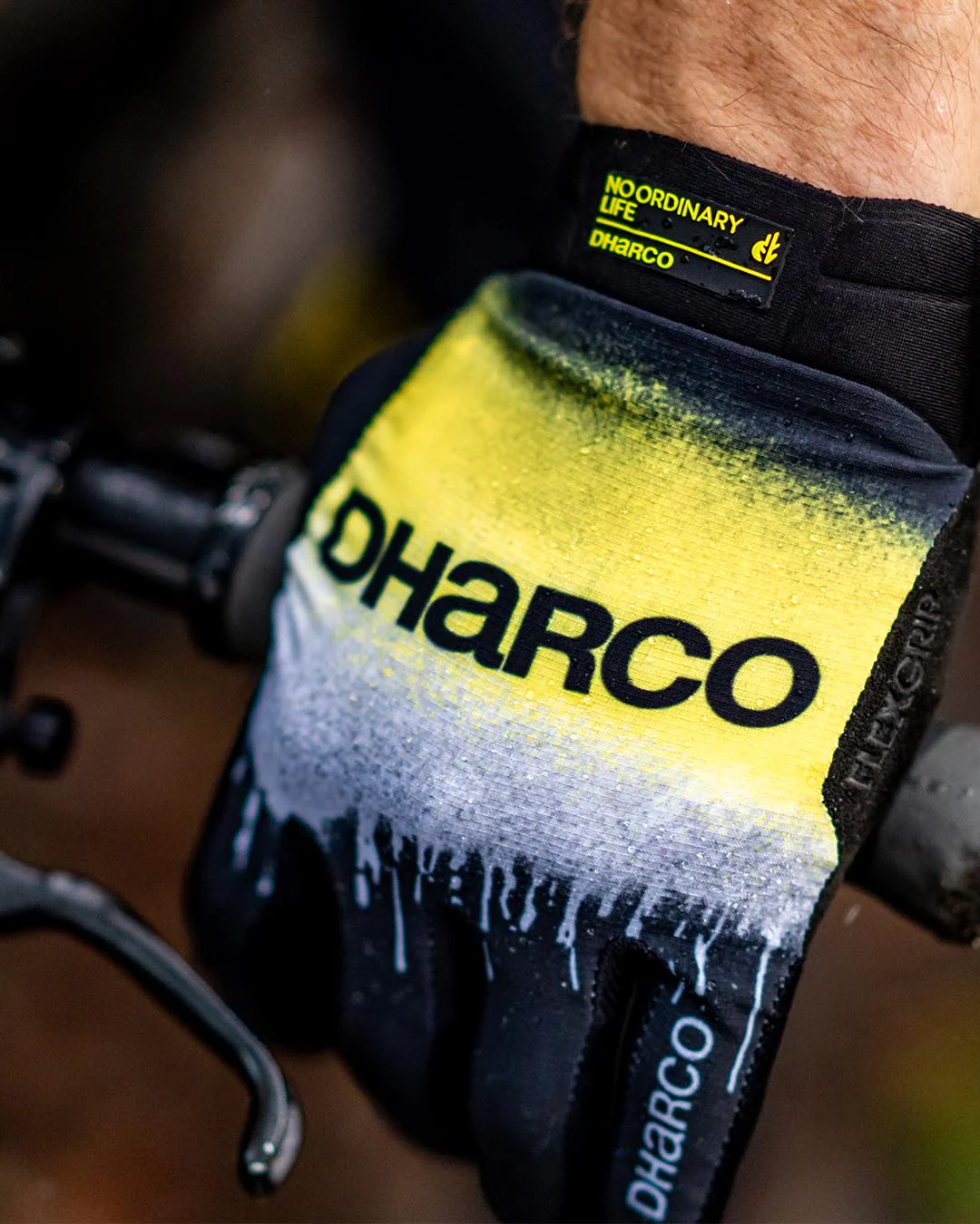 DHARCO RACE ACID RAIN Rękawice czarny/żółty