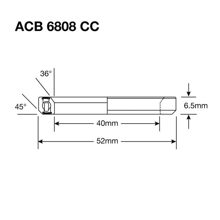 ENDURO BEARINGS 6808 CC BO Styretøjsleje - ABEC 5 - Sort oxid - 40x52x6,5 (36x45°) ACB