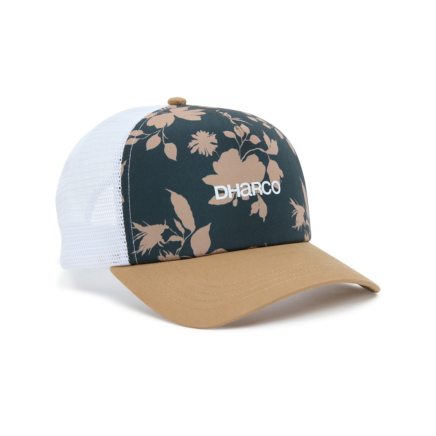 DHARCO CURVED PEAK TRUCKER Cap Brown/White