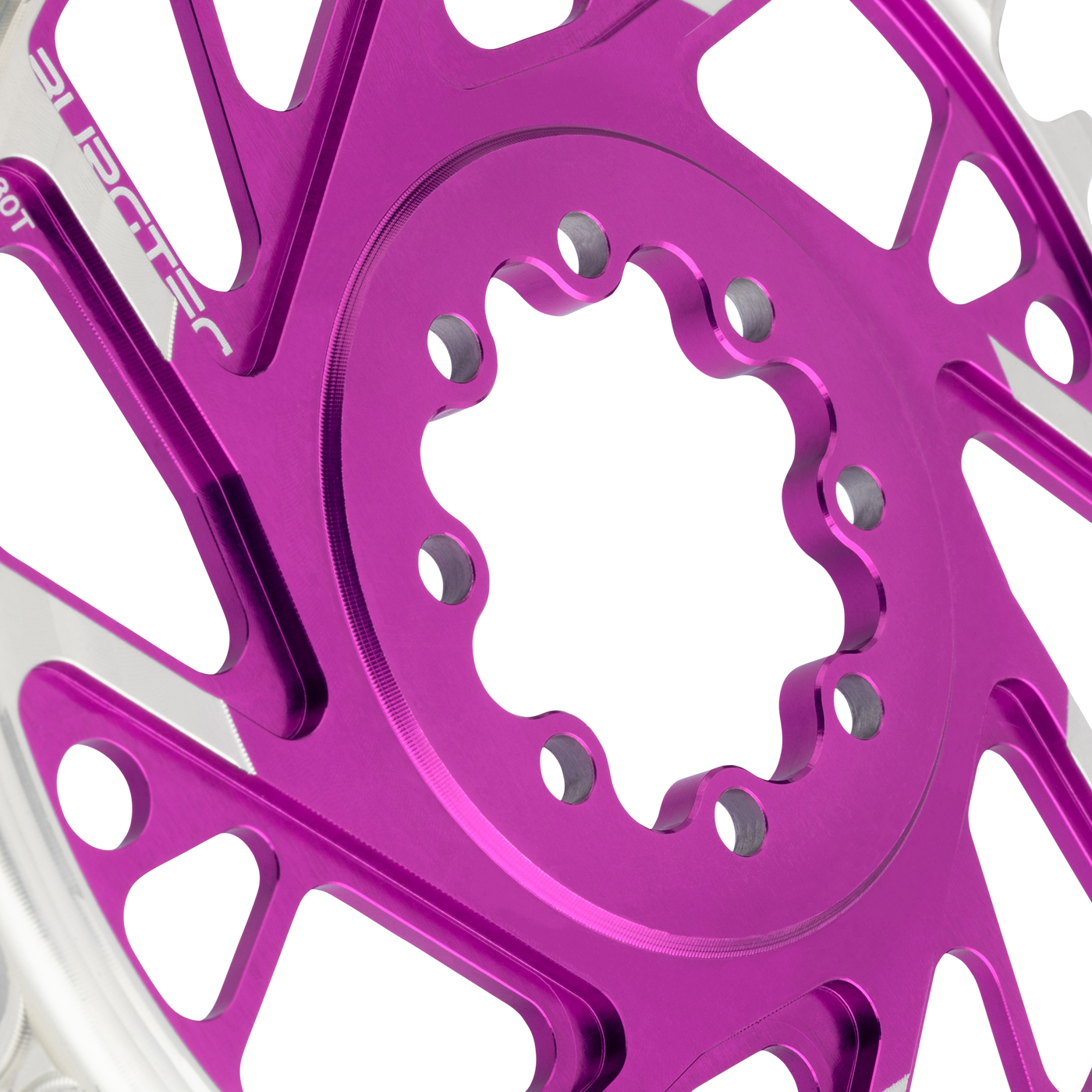 Plateau Mono BURGTEC THICK THIN 12V BOOST Direktmontering 8 Vis T-Typ Smal Bred Offset 3mm Violett