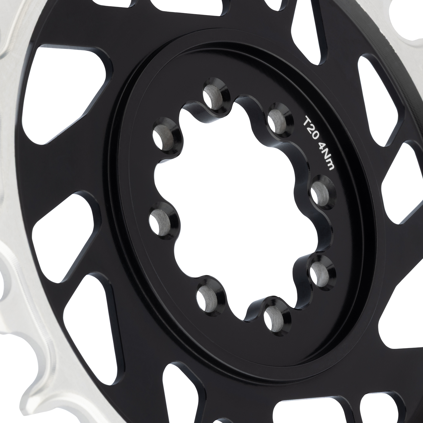 Monokedjekrans BURGTEC THICK THIN 12V BOOST Direktmontering 8 skruvar T-Typ Smal Bred Offset 3mm Svart