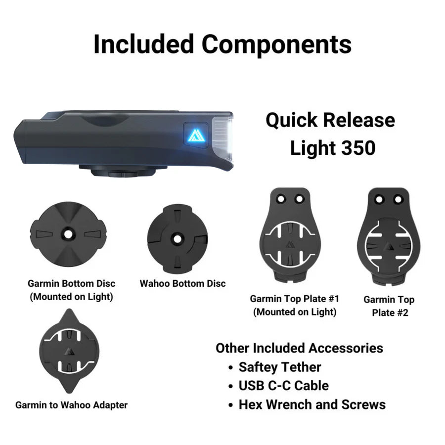 Frambelysning KOM CYCLING QUICK RELEASE LIGHT 350