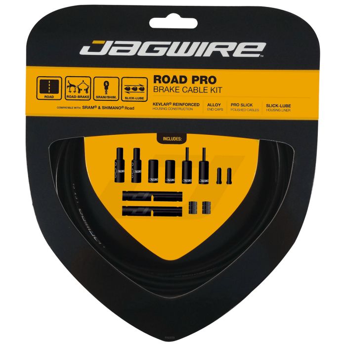 JAGWIRE ROAD PRO bremsekabel- og slangesæt sort