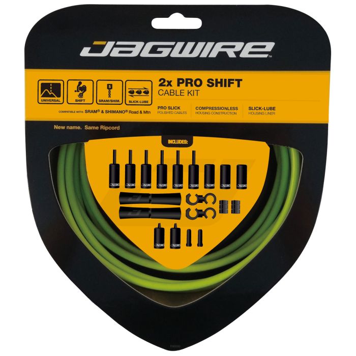 JAGWIRE ROAD AND MOUNTAIN PRO Sada lanka a hadice přehazovačky zelená