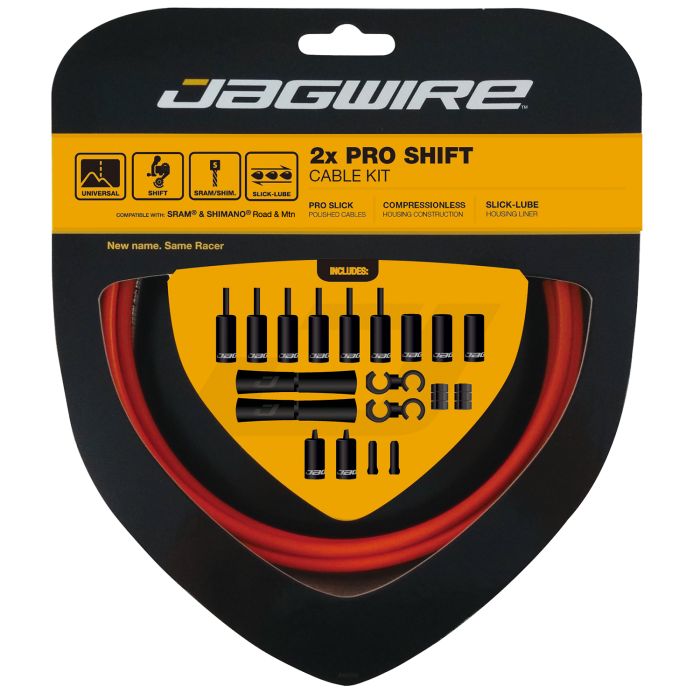 JAGWIRE ROAD AND MOUNTAIN PRO Orange sæt med kabel og hus til bagskifter