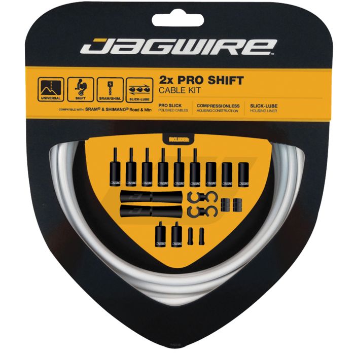 Zestaw linek i węży do przerzutek JAGWIRE ROAD AND MOUNTAIN PRO biały