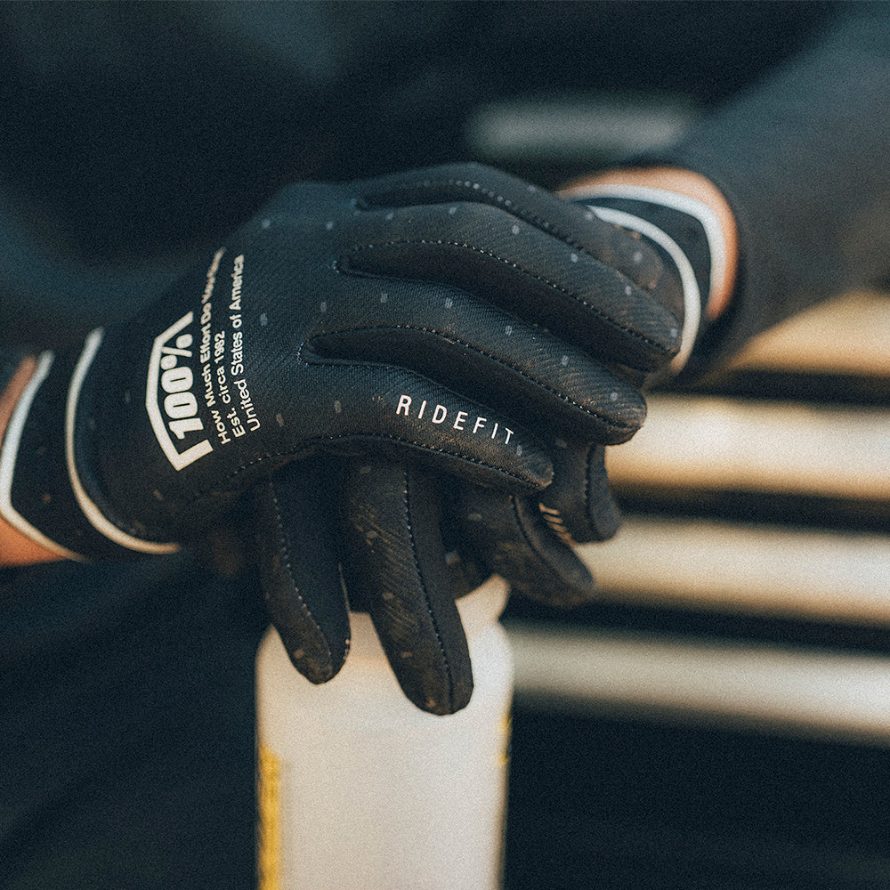 100% RIDEFIT Rukavice Black
