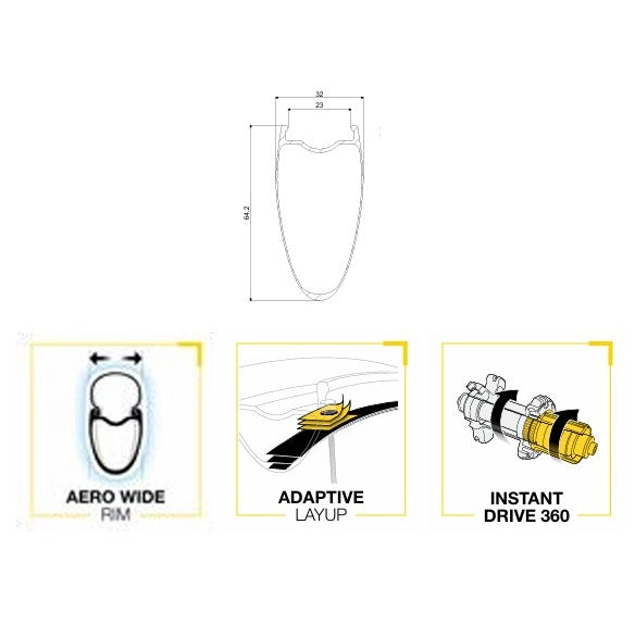 Pár kol MAVIC COSMIC SL65 DISC Tubeless Ready (Center Lock) 2025
