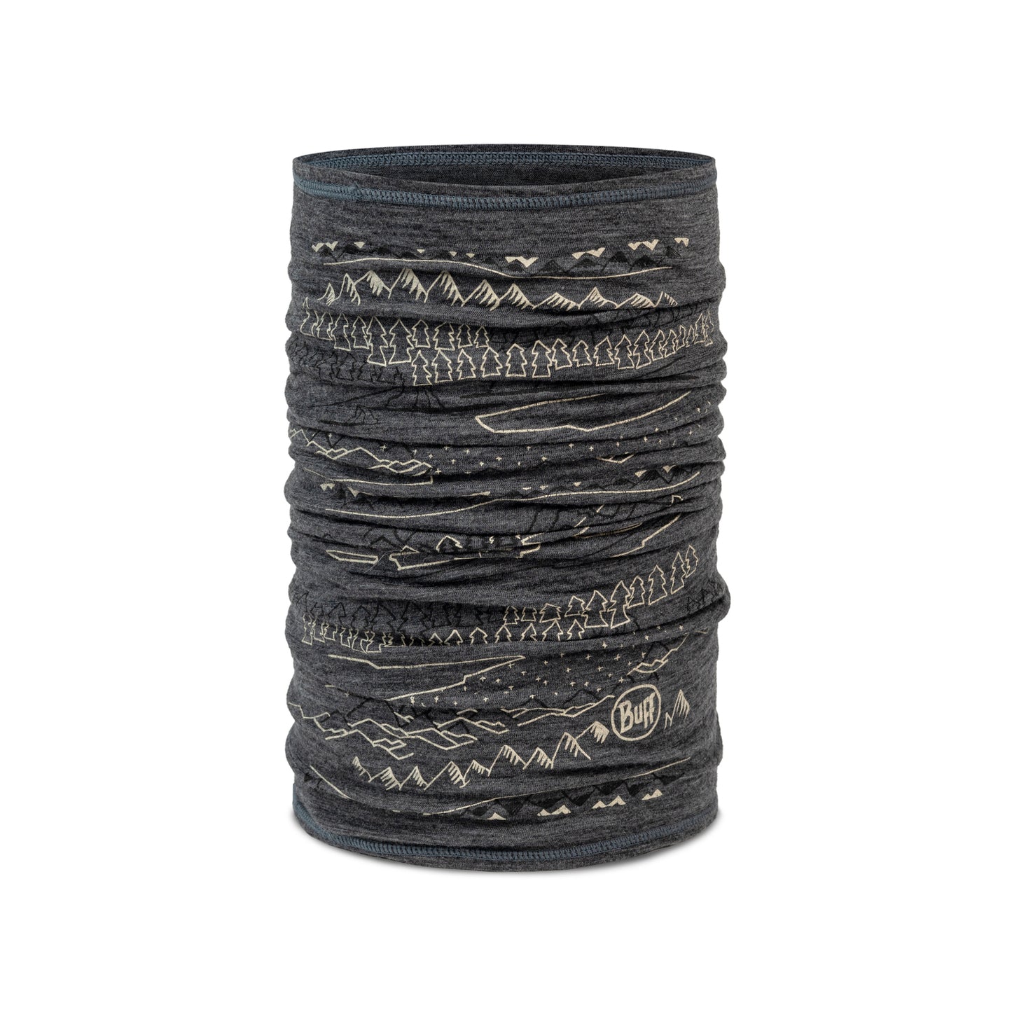 BUFF MERINO LIGHTWEIGHT PRINT Choker Grå