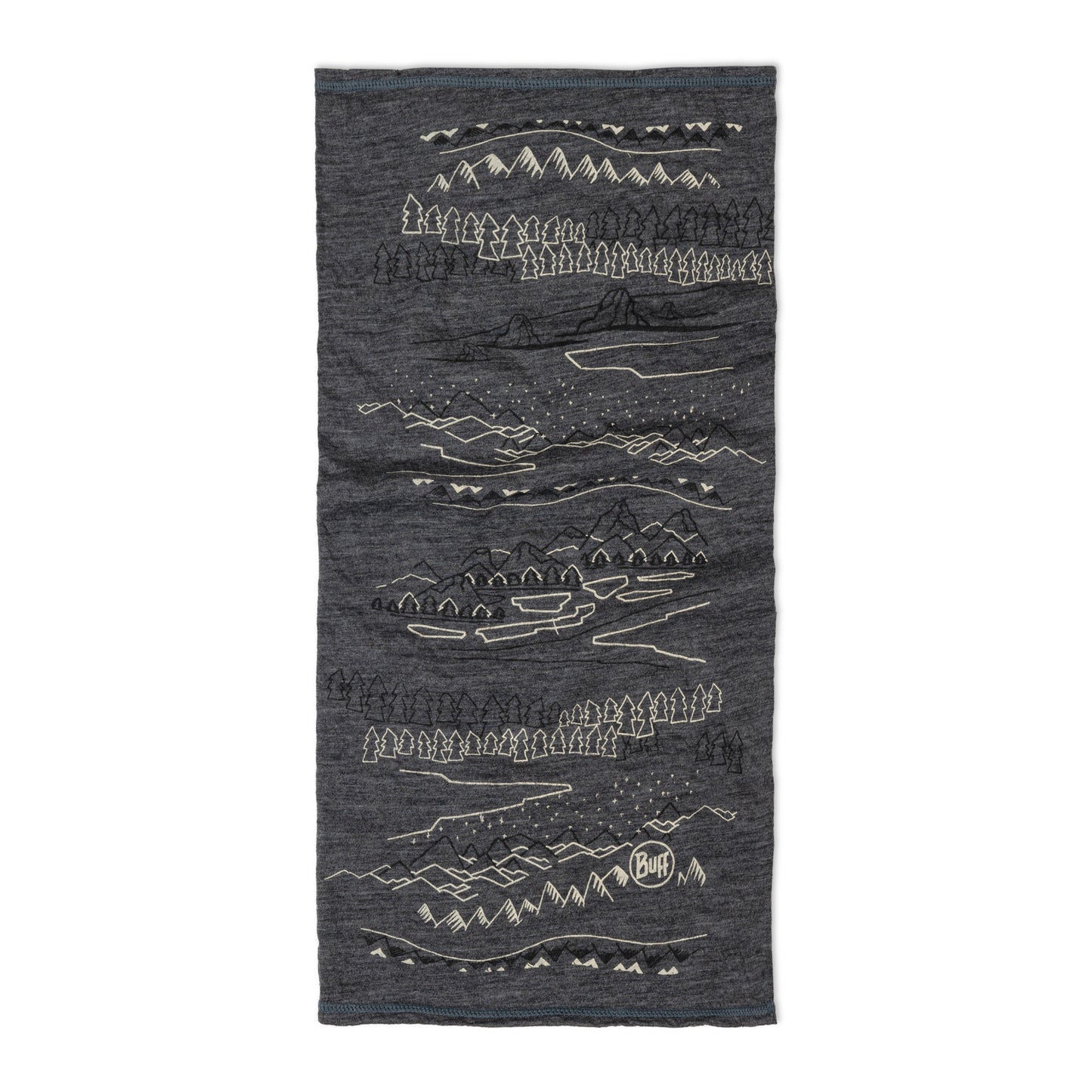 BUFF MERINO LIGHTWEIGHT PRINT Choker Grå