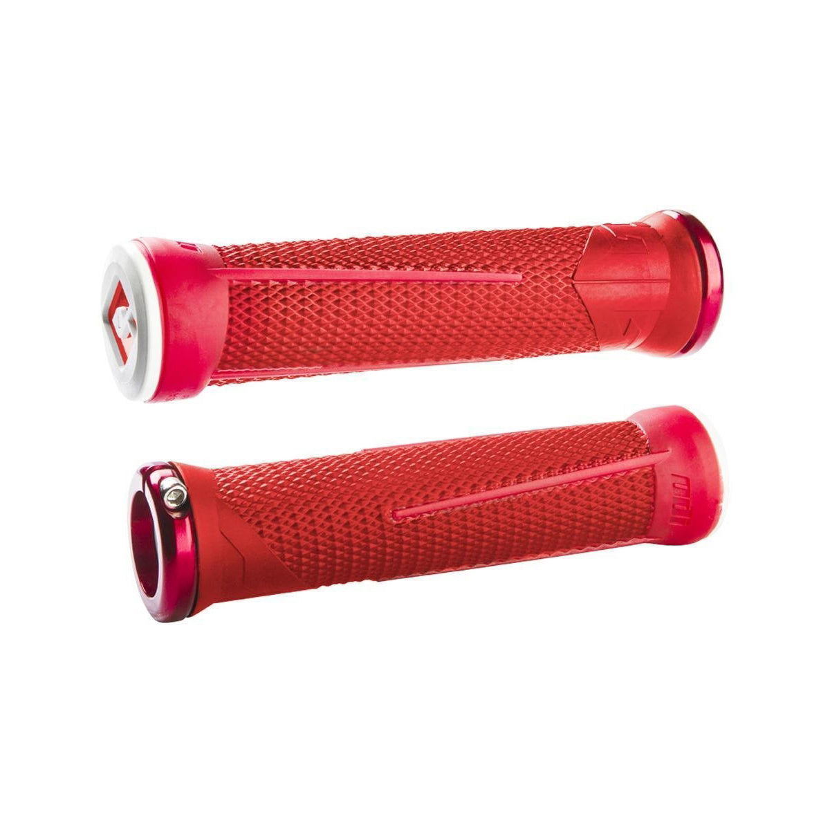 ODI AARON GWIN Lock-On-grepp 135 mm Röd