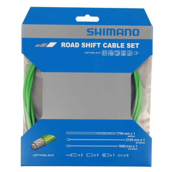 Zestaw linki przerzutki i obudowy SHIMANO OT-SP41 Optislick Zielony
