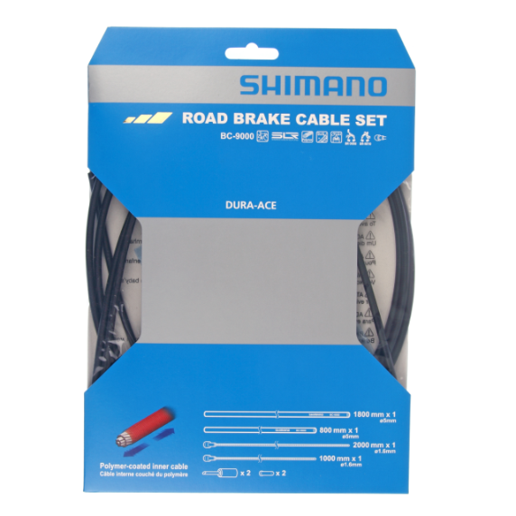 SHIMANO DURA-ACE 9000 Bromsvajer- och slangsats Svart