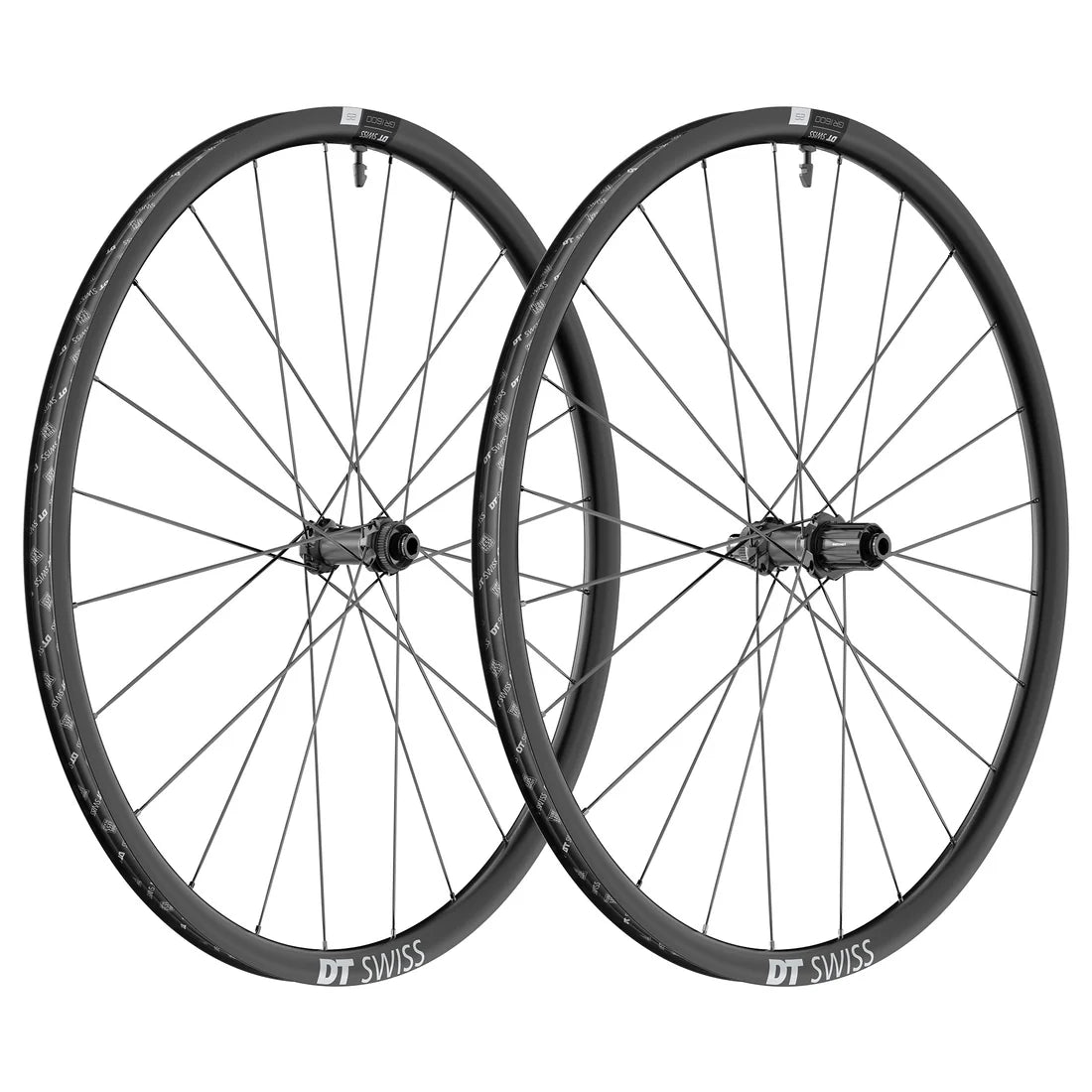 Para kół DT SWISS GR 1600 SPLINE 25 przystosowanych do zastosowania bezdętkowego (centralna blokada) Dynamo
