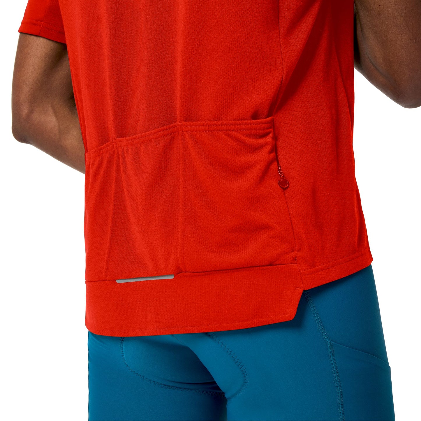 Koszulka z krótkim rękawem ENDURA LOOP ZIPPED Red 2025