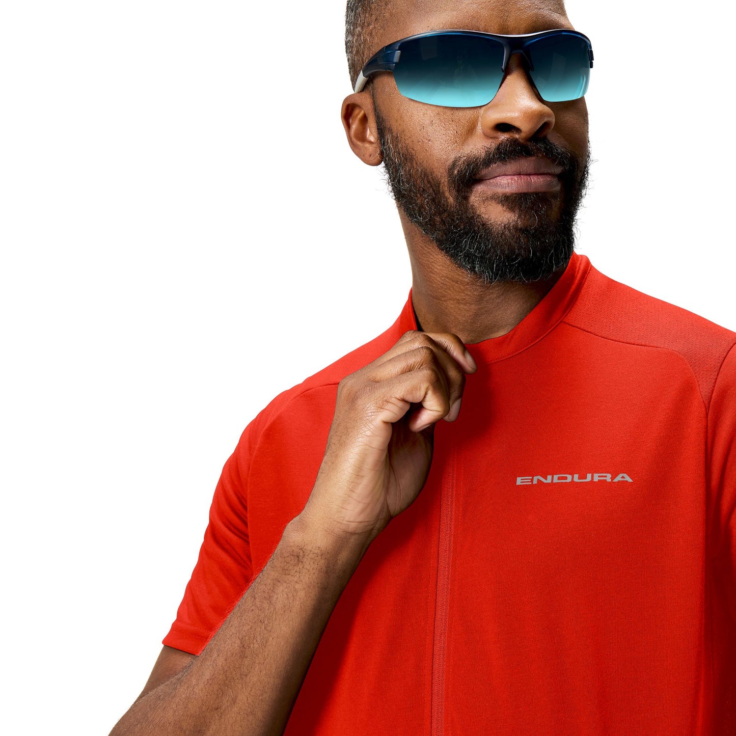 Koszulka z krótkim rękawem ENDURA LOOP ZIPPED Red 2025