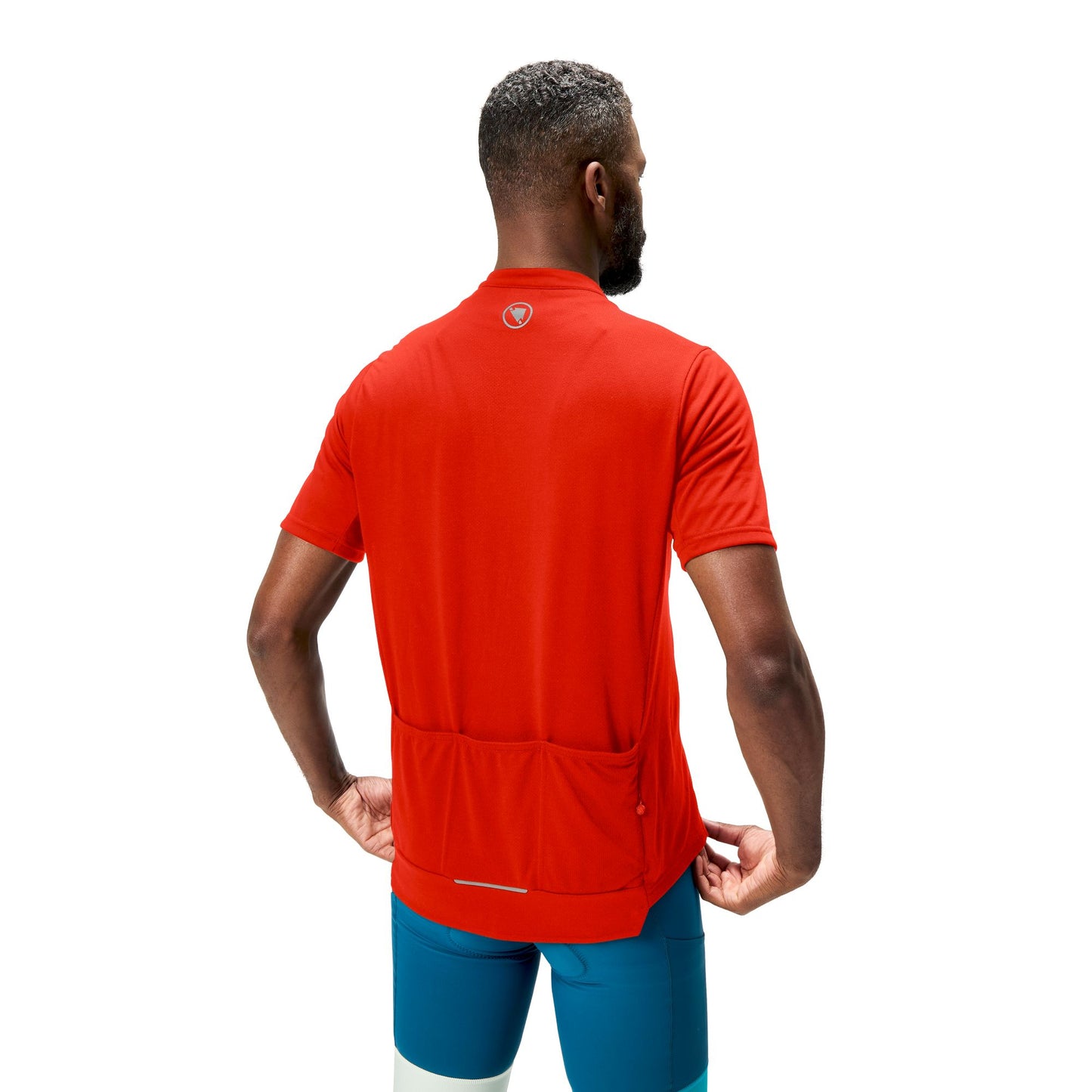 Koszulka z krótkim rękawem ENDURA LOOP ZIPPED Red 2025
