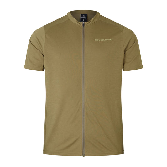 ENDURA LOOP ZIPPED dres s krátkým rukávem Khaki 2025