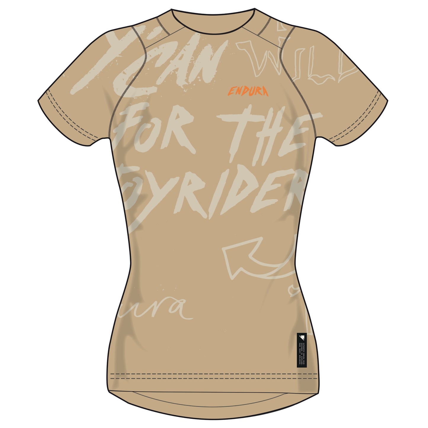 ENDURA SINGLETRACK PRINT kortærmet jersey til kvinder Sand