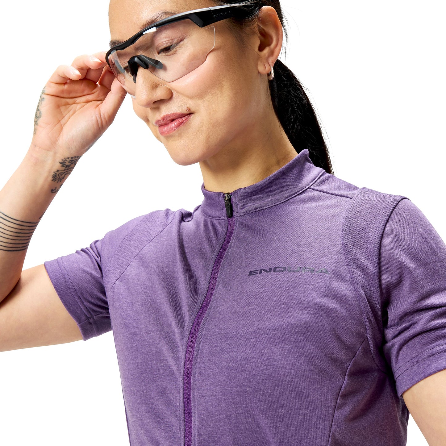 Damska koszulka z krótkim rękawem ENDURA LOOP Purple 2025