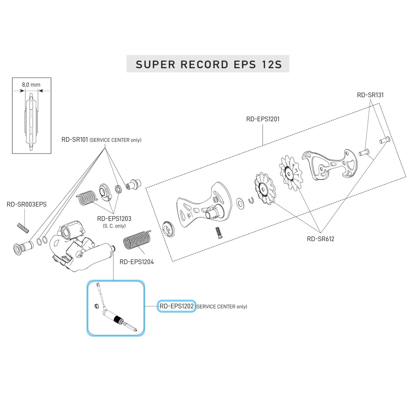 CAMPAGNOLO SUPER RECORD EPS 12V bagskiftemotor