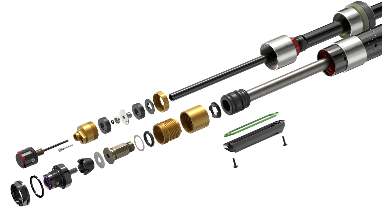 Gaffel Lyrik Ultimate CHARGER 3.2 RC2 - 27,5" Boost™ 15x110 Electric Red Alum Str Tpr 44offset C5/R55 LinearXL (inkl. Bolt On skærme, stjernemøtrik, Maxle Stealth)E1