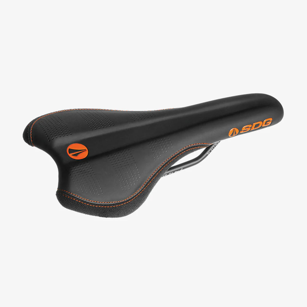 SDG RADAR MTN Rails Titanovo-hliníkové sedlo Black/Orange
