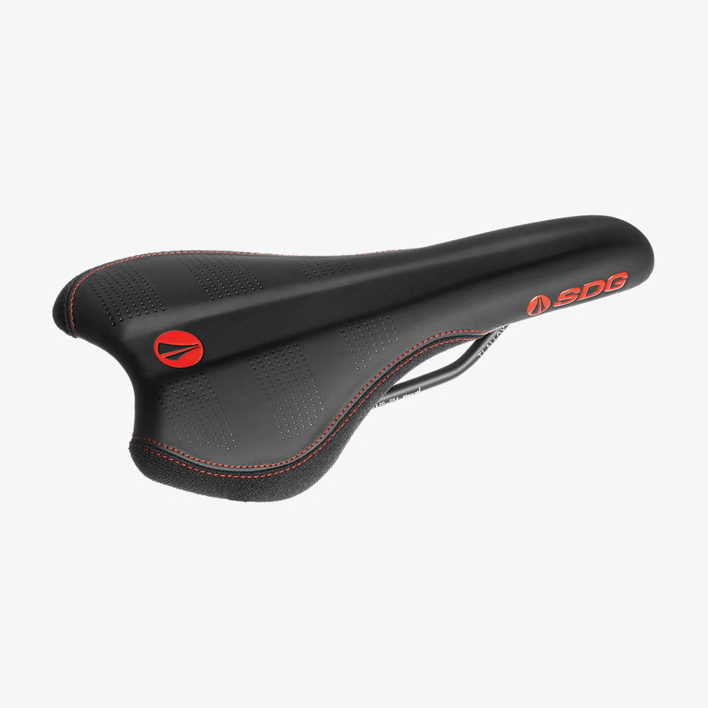 Selle SDG RADAR MTN Rails Titane-Alu Noir/Rouge