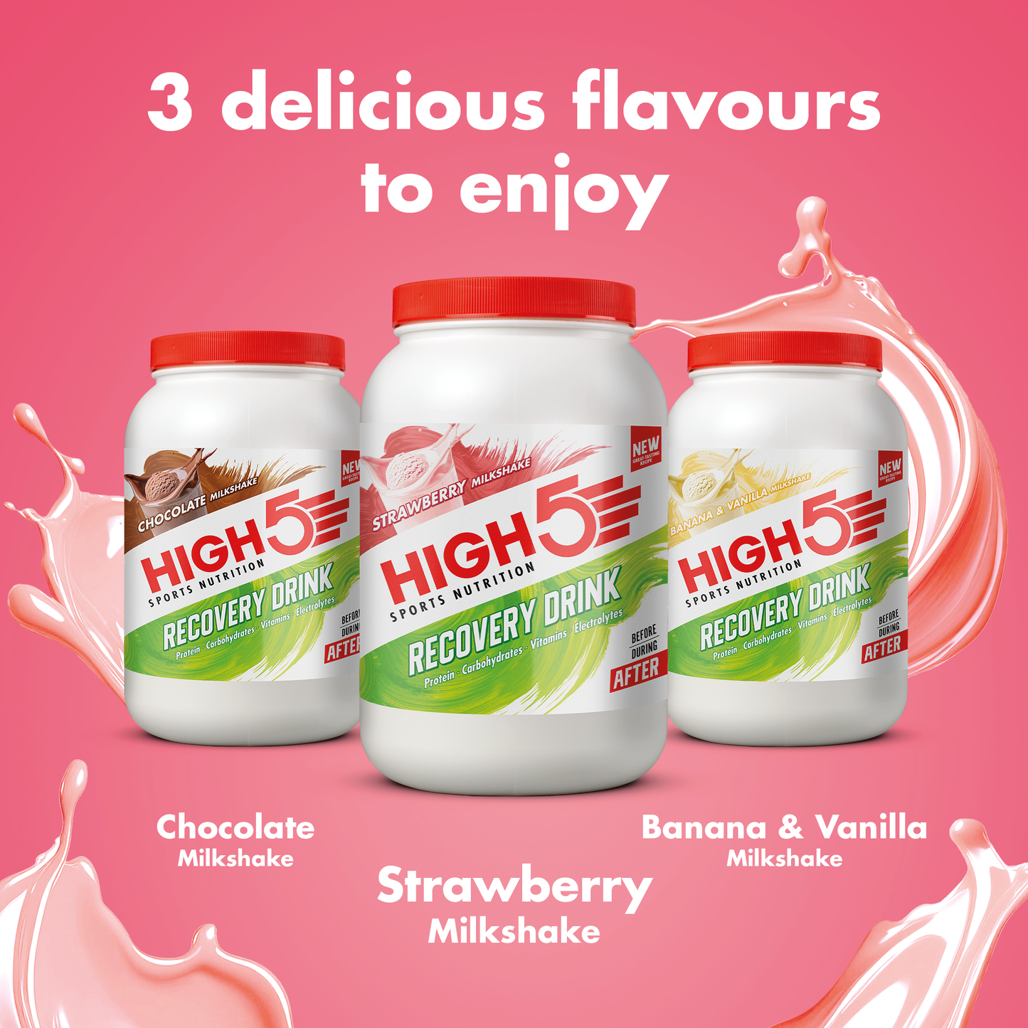 High5 RECOVERY DRINK (450g) Jordgubbsmilkshake