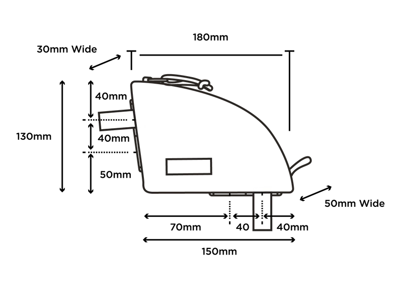 Frame Bag RESTRAP REAR TOP TUBE BAG 0.8L Sort