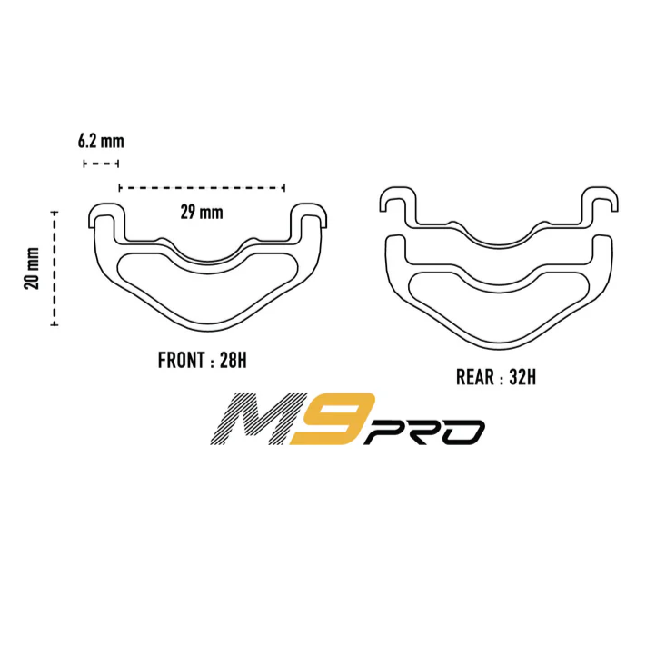 ENVE M9 PRO 29" 29 mm bakre fälg