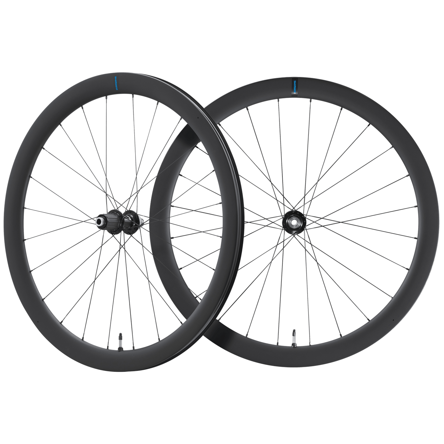 Para kół SHIMANO RS710-C46 przystosowanych do zastosowania bezdętkowego (centralna blokada)