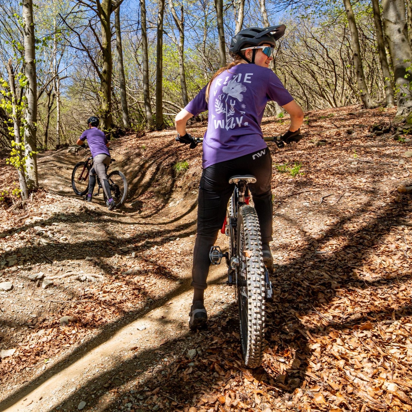 Damska koszulka z krótkim rękawem NORTHWAVE XTRAIL 2 fioletowa