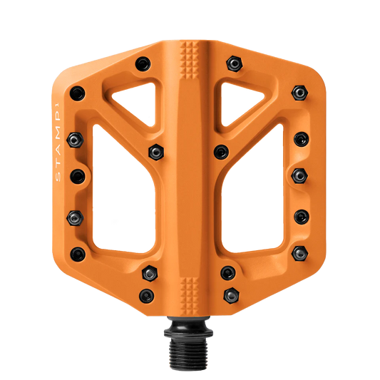 CRANKBROTHERS STAMP 1 Malé oranžové ploché pedály