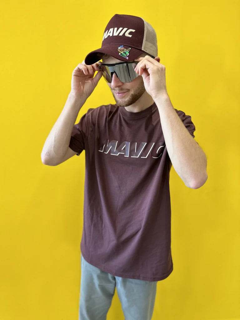 MAVIC CORPORATE LOGO Aubergine tričko