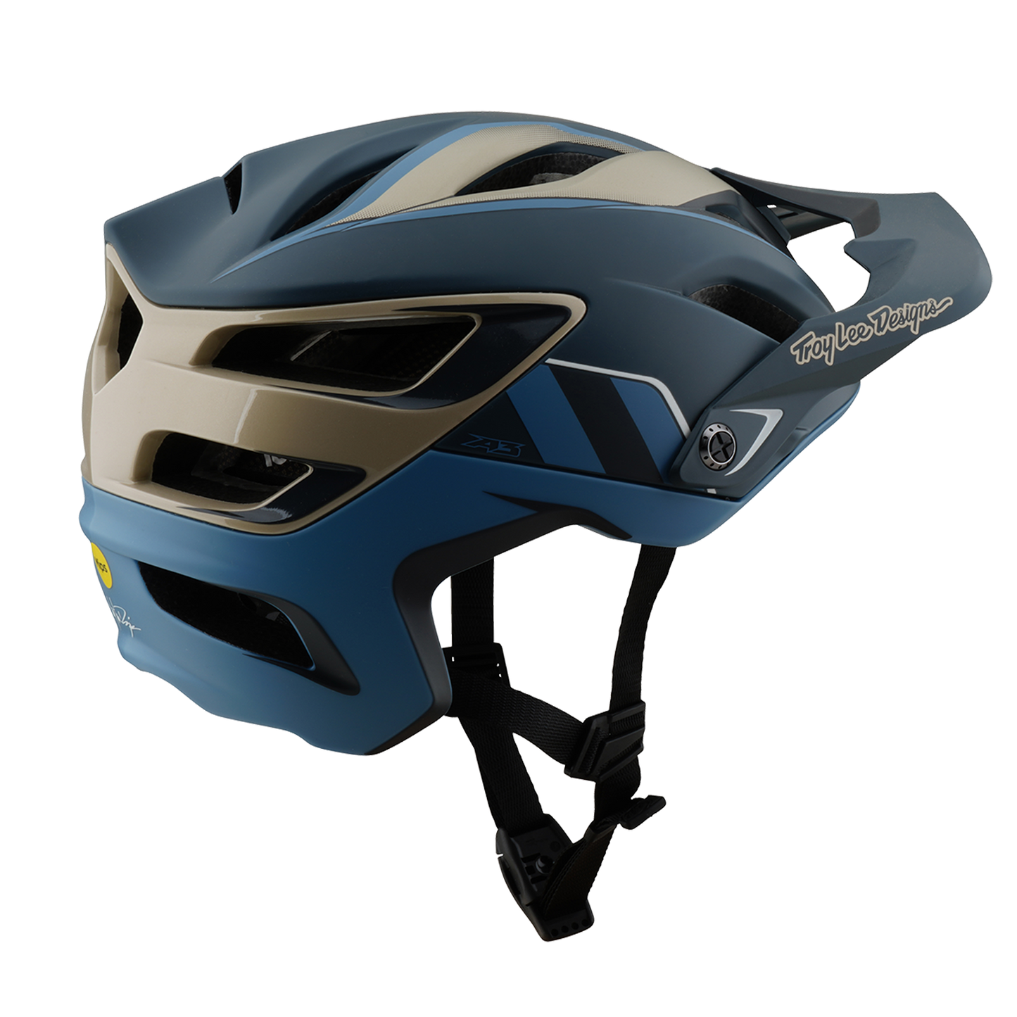 Casque VTT TROY LEE DESIGNS A3 MIPS Bleu/Or