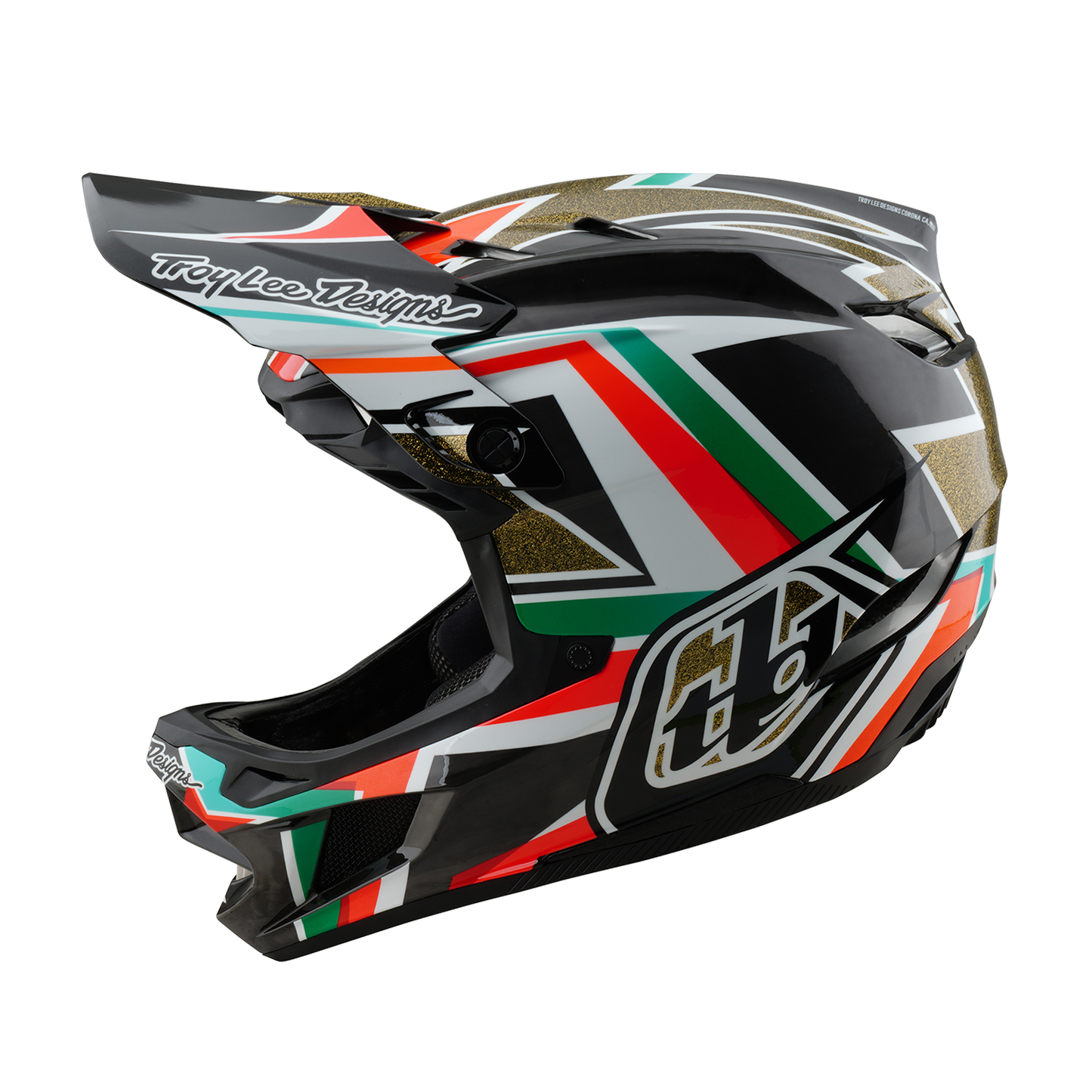 Troy Lee Designs D4 CARBON MIPS FRAMES MTB-hjälm Svart/Guld
