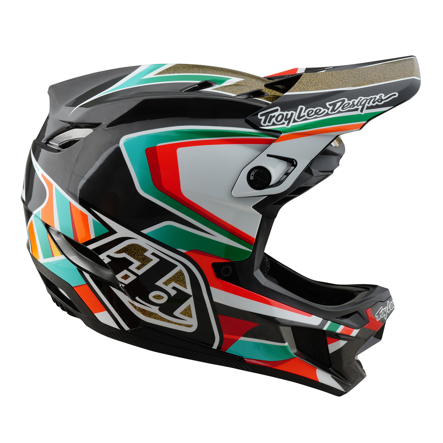 Troy Lee Designs D4 CARBON MIPS FRAMES MTB-hjälm Svart/Guld