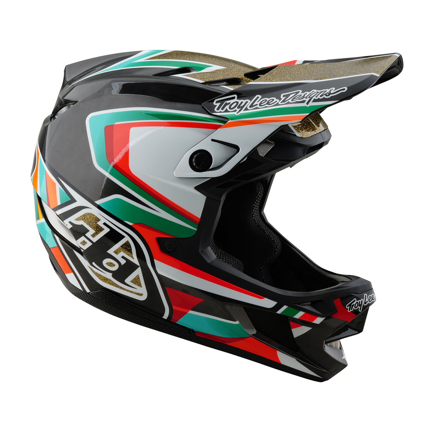 Troy Lee Designs D4 CARBON MIPS FRAMES MTB-hjälm Svart/Guld