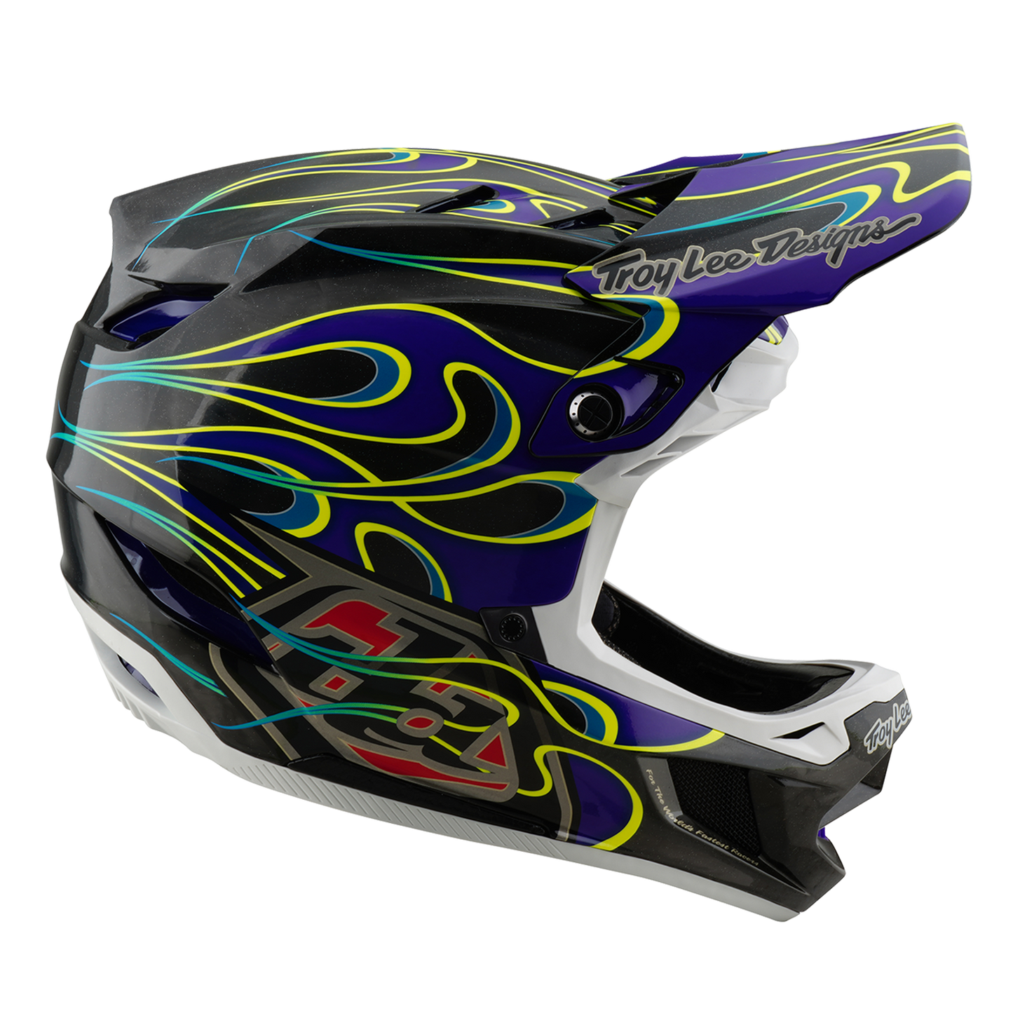 Kask rowerowy Troy Lee Design D4 CARBON MIPS Drip Black/Purple