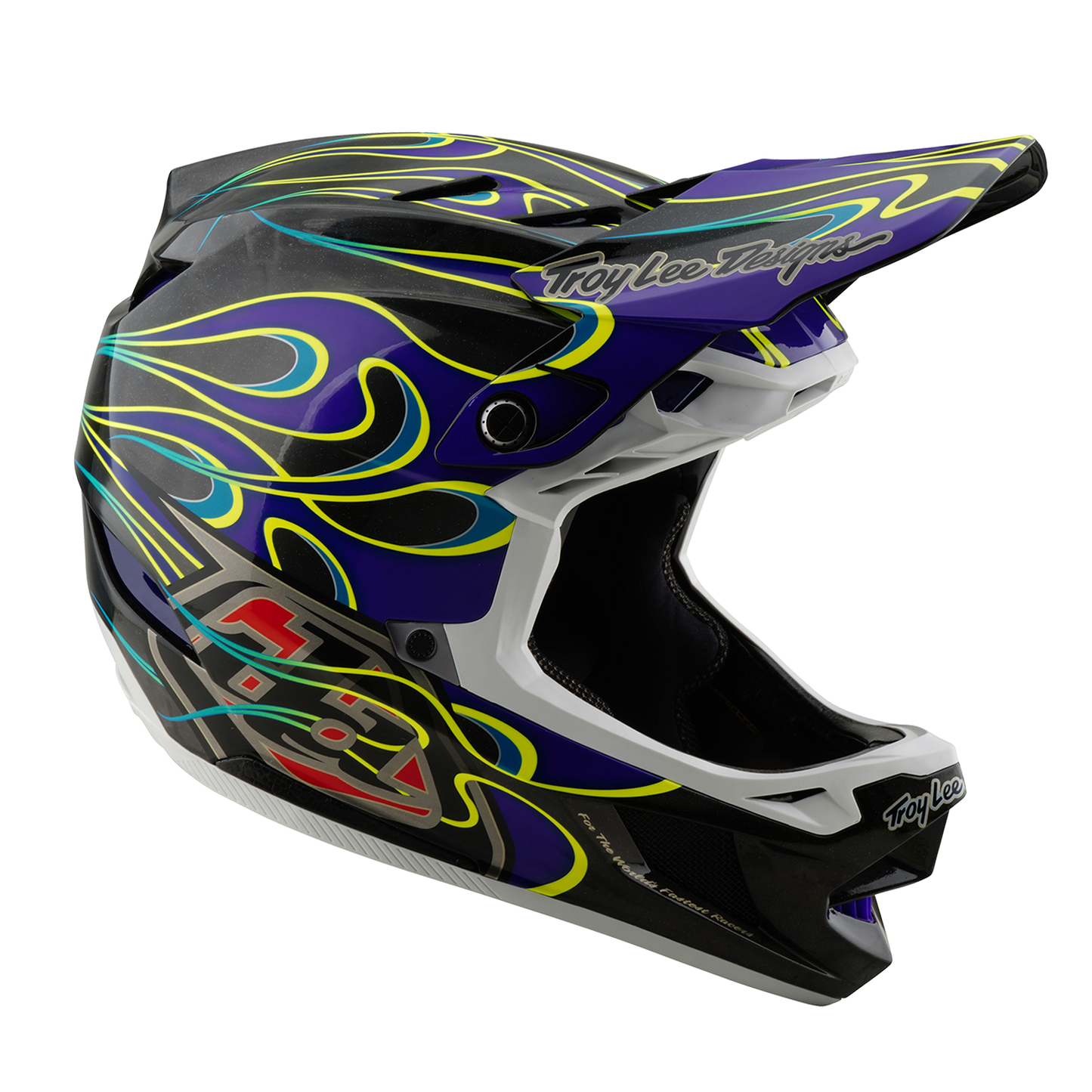 Kask rowerowy Troy Lee Design D4 CARBON MIPS Drip Black/Purple