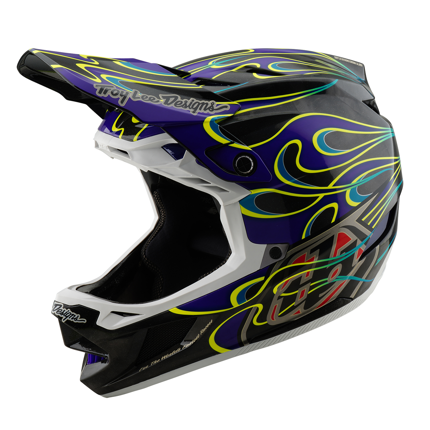 Kask rowerowy Troy Lee Design D4 CARBON MIPS Drip Black/Purple