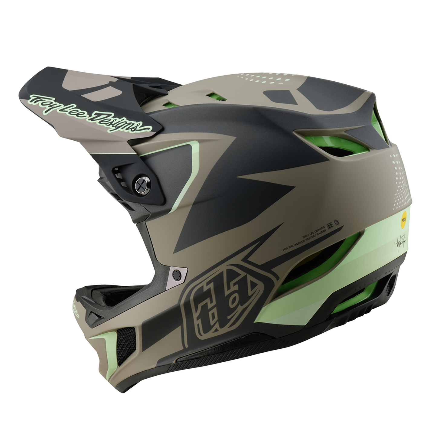 Troy Lee Design D4 COMPOSITE MIPS MTB-hjelm Brun/sort/gul
